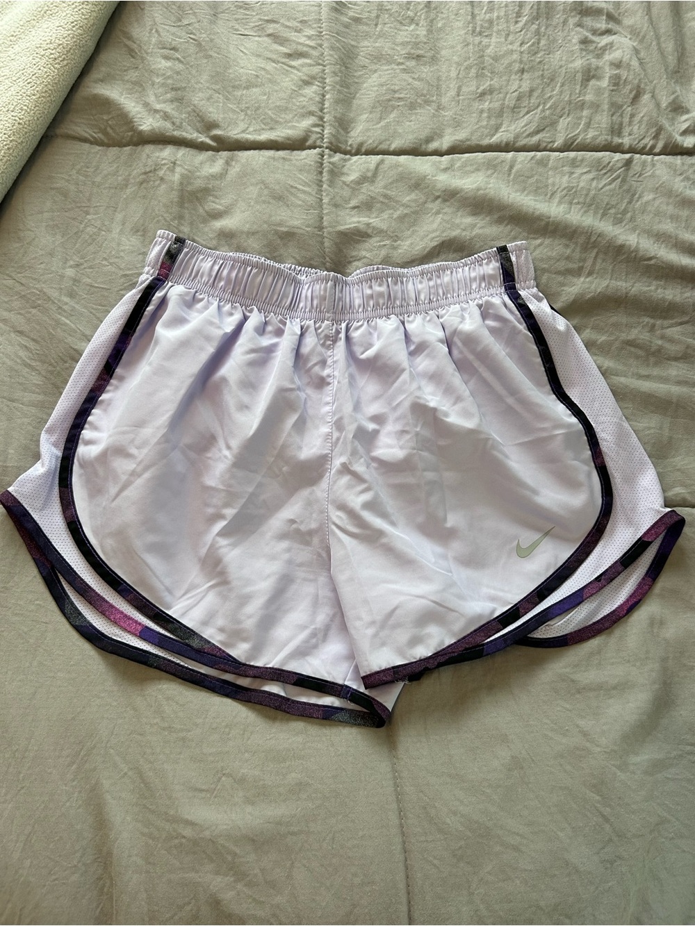 Nike Light Purple Athletic Shorts with Purple Trim